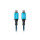 LANBERG USB-C-KABEL M/M USB4 0,5 m 240 W 8K 60 Hz SCHWARZ-BLAU