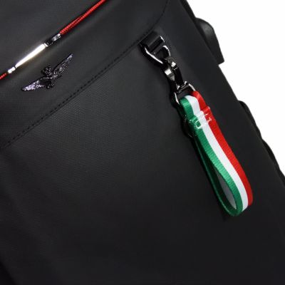 6. Aeronautica Militare Zaino City Rucksack Schwarz - AM-1553