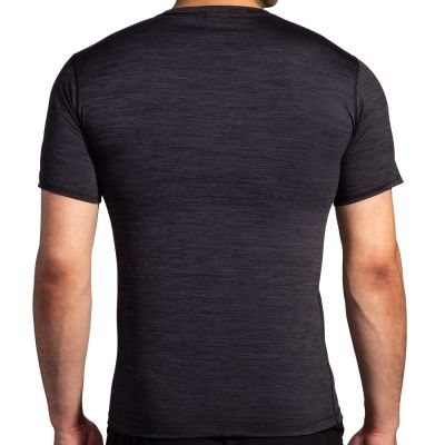 5. Luxe Kurzarm-Lauf-T-Shirt für Herren, Schwarz