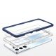 5. Klare 3in1 Hülle für Samsung Galaxy S22 Ultra Frame Gel Cover Blau
