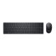 Dell Pro KM5221W – QWERTZ-Tastatur- und Maus-Set – Deutsch – Schwarz