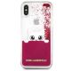 4. Karl Lagerfeld iPhone X Hülle mit flüssigem Glitzer – Pink