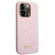 4. Guess GUHCP14LHGGSHP iPhone 14 Pro 6,1" różowy/pink hard case Glitter Script