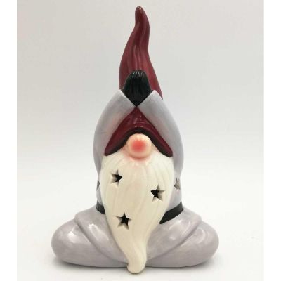 10. Weihnachtsmannfigur mit LED-Beleuchtung, 20 cm