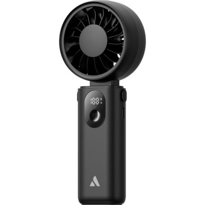 2. Aecooly Halo 04 Faltbarer Handfächer, Schwarz
