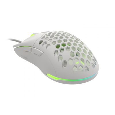 12. Genesis Krypton 750 Light 8000 DPI Gaming-Maus PAW3333 RGB Weiße Gaming-Maus