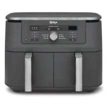 Ninja DZ400EU Doppelfritteuse 9,5 l, autonom, 2470 W, Heißluftfritteuse, Grau