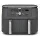 Ninja DZ400EU Doppelfritteuse 9,5 l, autonom, 2470 W, Heißluftfritteuse, Grau