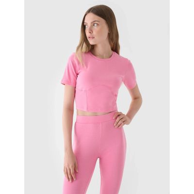 6. Damen Crop Top Slim Uni 4F 4FRAW24TTSHF2581-54S