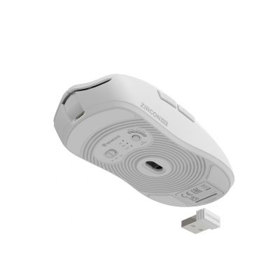 3. GENESIS Zircon 500 Gaming-Maus, rechte Seite, RF Wireless + Bluetooth + USB Typ-C, optisch, 10000 DPI