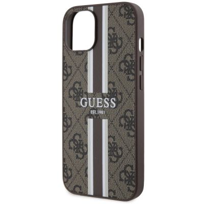 6. Guess GUHMP14MP4RPSW iPhone 14 Plus 6,7" braun/braunes Hardcase 4G bedruckte Streifen MagSafe