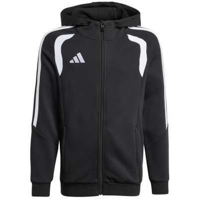 2. adidas Tiro 26 League Sweatshirt Kapuzenpullover mit durchgehendem Reißverschluss für Kinder, Schwarz KF3324