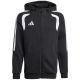 2. adidas Tiro 26 League Sweatshirt Kapuzenpullover mit durchgehendem Reißverschluss für Kinder, Schwarz KF3324