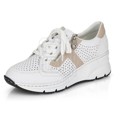17. Rieker W N6304-80 weiße Lederkeilschuhe