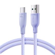 Joyroom Multi-Color Series S-A34 USB-A/USB-C-Kabel 100 W 1 m – Lila