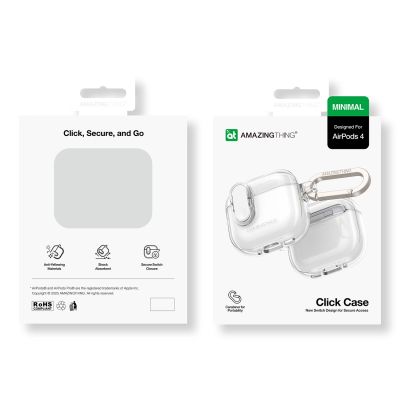 4. AmazingThing Minimal Case für AirPods 4 – Transparent