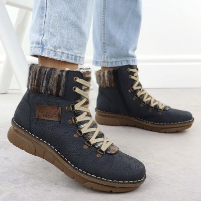 6. Marineblaue Damen-Ankle-Boots Rieker 73343-15