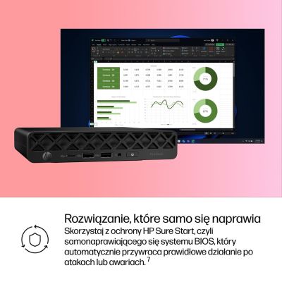 13. HP ProDesk 4 Mini G1i AI, Intel Core Ultra 5 235T, 16 GB DDR5-SDRAM, 512 GB SSD, Windows 11 Pro, Mini-PC, Schwarz