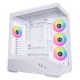 2. Lian Li Vector V100 PC-Gehäuse, Midi-Tower, ATX, RGB, gehärtetes Glas – Weiß