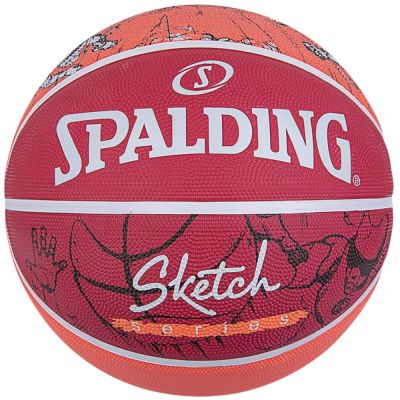 BASKETBALL SPALDING SKETCH JUMP GRÖSSE 7 ROT ORANGE