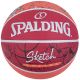 BASKETBALL SPALDING SKETCH JUMP GRÖSSE 7 ROT ORANGE