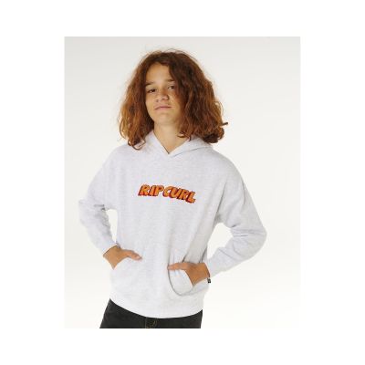 5. RIP CURL Eternal Shred Logo Hood-Boy Grau