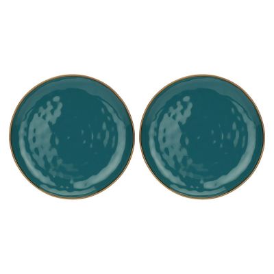 Set aus 2 runden Concerto Ottanio Servierplatten – Blaugrün, 32 cm