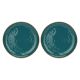 Set aus 2 runden Concerto Ottanio Servierplatten – Blaugrün, 32 cm
