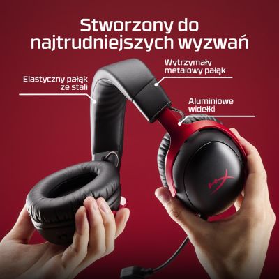 57. HyperX Cloud III Wireless – Kabelloses Gaming-Headset (Schwarz und Rot)