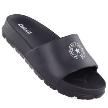 Schwarze Damen-Flip-Flops mit Plateau für Strand und Pool, Big Star TT274A043