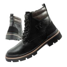 Wrangler Nevada Herren Schuhe Chelsea Boots elegant modisch Schnürer Schwarz