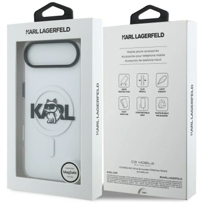 8. Karl Lagerfeld IML Choupette Sketch Logo MagSafe iPhone Air Hülle - Transparent