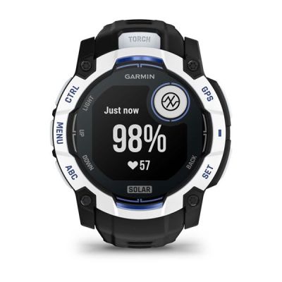 Garmin Instinct 3 Solar 010-02935-03 Smartwatch 50 mm Schwarz und Weiß