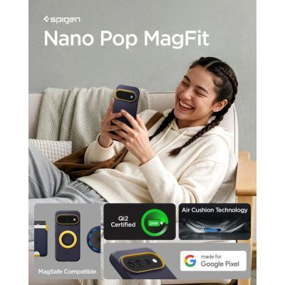 8. Spigen Nano Pop MagSafe Hülle für Google Pixel 11 Pro – Marineblau