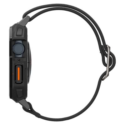 3. Spigen Lite Fit Pro Hülle mit Armband für Apple Watch 4 / 5 / 6 / 7 / 8 / 9 / SE (44 / 45 mm) – Mattschwarz