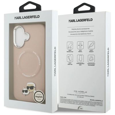 8. Karl Lagerfeld Karl & Choupette Pins MagSafe Case für iPhone 17 Pink
