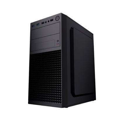 3. GEMBIRD FORNAX K300 Mini-Tower-Gehäuse (2x USB 3.0, 2x USB 2.0, HD-Audio) Schwarz