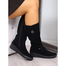 Rieker W R237 wasserdichte Nubukstiefel mit Schaffellfutter
