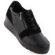 4. Sergio Leone PB236-S Damen-Sneaker aus schwarzem Leder mit Keilabsatz