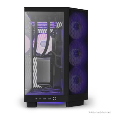 3. NZXT H6 FLOW RGB MIDI-TOWER-COMPUTERGEHÄUSE MIT FENSTER, SCHWARZ