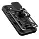 8. Hybrid Armor Camshield iPhone 17 Hülle mit Ständer und Kameraabdeckung - Schwarz