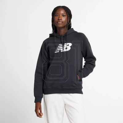 5. New Balance Sport Fleece Logo Hoodie W WT43524BK