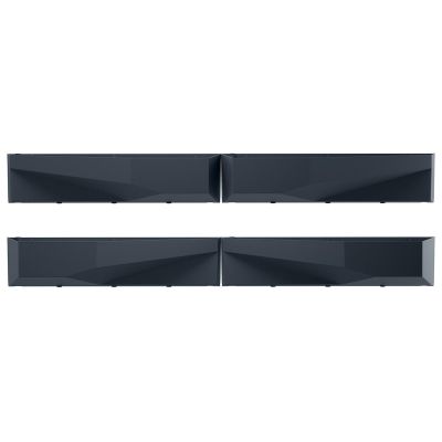 6. Vertikales Gartenblumenbeet, 4er-Set, Anthrazit