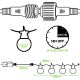 3. Gartengirlande Partybeleuchtung 20 LED G50 Timer kombinierbar
