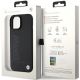 8. BMW Leder Hot Stamp Hülle für iPhone 15 Plus – Schwarz