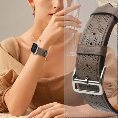 5. Armband Leder für Apple Watch 38 / 40 / 41 mm Band Armband - dunkelbraun