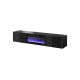 SLIDE 200K TV-Schrank mit Elektrokamin, 200 x 40 x 37 mm (H), komplett in Schwarz Hochglanz