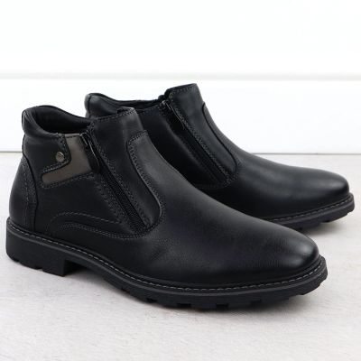 7. Herren-Outdoorstiefeletten mit warmem Futter und Reißverschlüssen, schwarz VanHorn AN71309