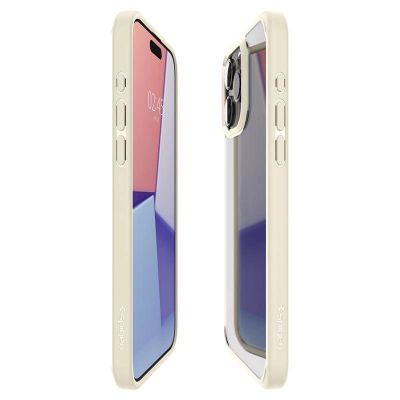14. Spigen Crystal Hybrid-Hülle für iPhone 15 Pro Max – transparent und beige