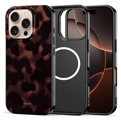 3. Tech-Protect Lamano MagSafe Hülle für iPhone 16 Pro - Schwarz und Rot